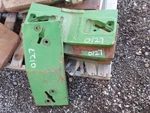 John Deere Tractor, Front Slab Weights X5, Tag #0127 Used. Price: $675.00.