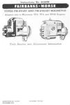 Fairbanks Morse FM-ZV4B7 & FM-ZVE4B7 Magnetos Instructions No. 3036W Wisconsin Brand. Price: $20.00.