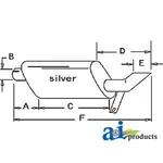 Muffler C5NN5230AD Fits Ford New Holland 5000 5110 531 5600 5610 5700 5900. Price: $150.99.