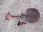 Massey Harris 33 Tractor Original Complete Flip Over Metal Seat Pan Assembly Used. Price: $339.95.