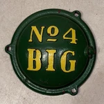 Vintage John Deere Cast Iron No. 4 Big Hub Cover Z859-H 7" Used. Price: $50.00.