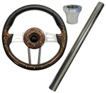 Rhox Aviator Yamaha G14 G16 G19 G22 Golf Cart Steering Wheel Kit - Woodgrain New. Price: $175.00.