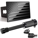 American Flag Metal Trailer Hitch Cover For 2 Inch Receivers With 5/8-INC New. Price: $37.08.