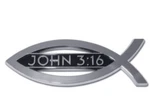 John 3:16 Chrome Emblem Auto Decal Usa Made New. Price: $39.99.
