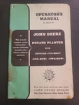 John Deere One Two Row Potato Planter Operators Manual W/fertilizer Attachment Good. Price: $20.00.