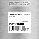 BM21600 Light Kit Fits John Deere (surplus Open Box) New. Price: $524.33.