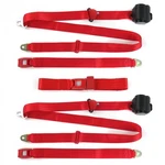 Ford Mustang 1964 - 1966 Standard 3PT Red Retractable Bench Seat Belt Kit New. Price: $319.50.
