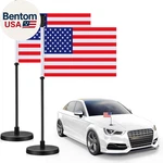 2 Pack American Car Flags With Magnetic Base Mount Spring Steel Flexible Pole 4" New. Price: $61.57.
