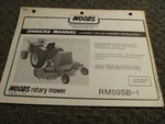 Woods RM59SB-1 Rear Mount Finish Mower Parts, Assembly, & Operator Manual F-6473 Good. Price: $70.49.