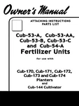 Ih International & Farmall Cub 53-A 53-C Fertilizer Side Dresser Owner's Manual Brand. Price: $20.00.