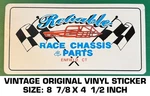 Reliable Race Chassis Parts - Vintage Original Decal Sticker Racing Car New. Price: $10.14.