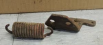 Farmall International 240 404 Hydraulic Control Spring & Bracket, Ihc Used. Price: $14.00.