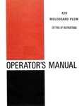 Ih International Harvester 420 3 Point Fast Hitch Plow Owner's Manual Farmall Brand. Price: $20.00.