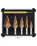 M35 Cobalt Step Drill Bit Set With Automatic Center Punch, 1/8" 1-3/8", 6 ... New. Price: $61.59.