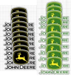 John Deere Logo 10 Pc Hq Water Resistant Decal Sticker Set New. Price: $14.99.