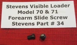 Stevens .22 Visible Loader Forearm Screws Model 70 & 71 - Part # 34 Set Of New. Price: $16.99.