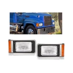 Hecasa Pair Headlights W/bezelscompatible With 1990-2017 Mack CH613SFA For. Price: $75.00.
