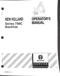 New Holland Series 756C Backhoe Operator's Manual Service Guide 87047016 Good. Price: $24.99.