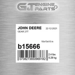 B15666 Gear 27T Fits John Deere (surplus Open Box) New. Price: $138.01.