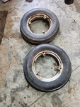 Farmall Super C Front Wheels Used. Price: $155.00.
