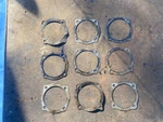 Ford Tractor 8N Transmission Metal Shims (9) Original Used. Price: $10.00.