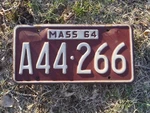 Ma License Plate, 1964, A44-266 Vintage Used. Price: $19.99.