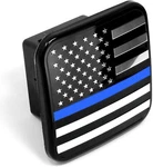 Everhitch Usa Black Chrome Blue Line Flag Metal Cover Plug 2" Receivers New. Price: $14.99.