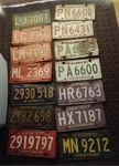 Vintage Illinois License Plates - Mancave Bar Decor Crafting Sold Individually Used. Price: $10.00.