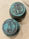 Pair John Deere Thresher S20-H Cast Iron Hub Caps Cover Antique Tractor Jd Usa Used. Price: $65.00.